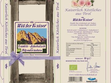 Verkaufen mit Online-Zahlungen: Wilder Kaiser BIO Schokoladen