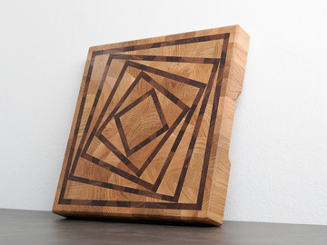 Verkaufen mit Online-Zahlungen: Stirnholz Schneidebrett "Quadrat-1"