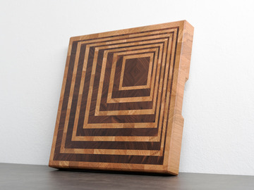 Verkaufen mit Online-Zahlungen: Stirnholz Schneidebrett "Quadrat-2"